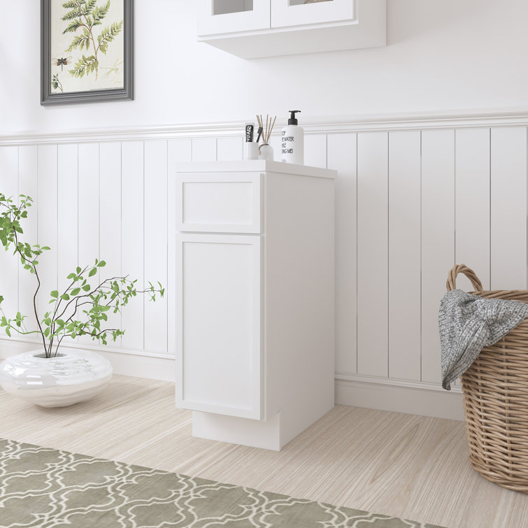 12" White Birch Plywood Freestanding Single Base Storage Cabinet