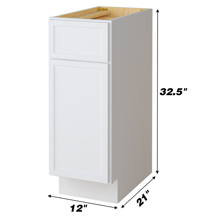 12" White Birch Plywood Freestanding Single Base Storage Cabinet