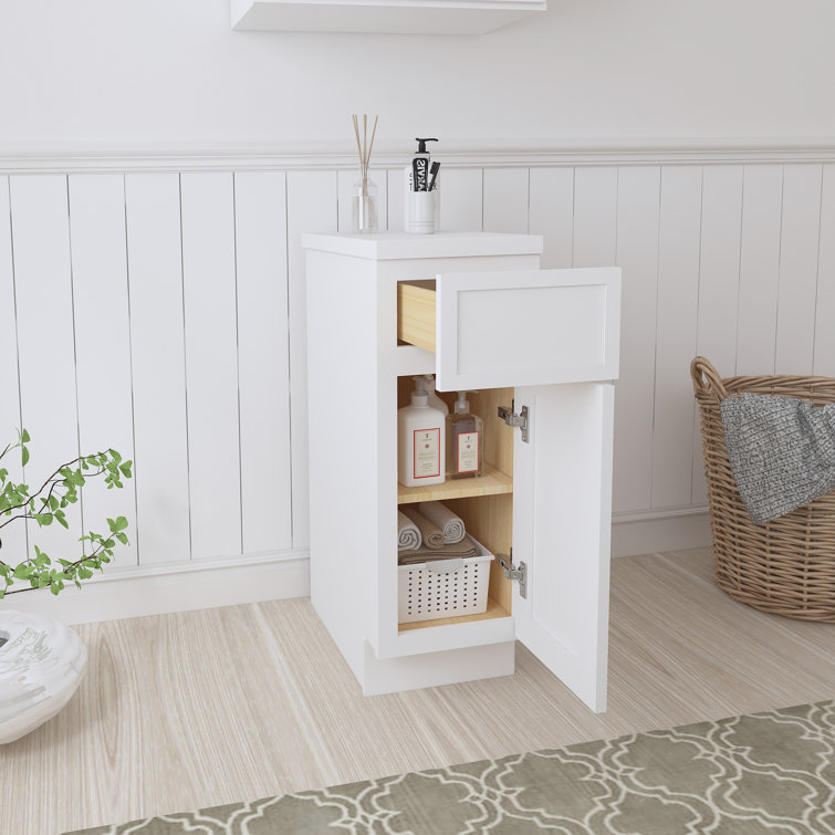 12" White Birch Plywood Freestanding Single Base Storage Cabinet