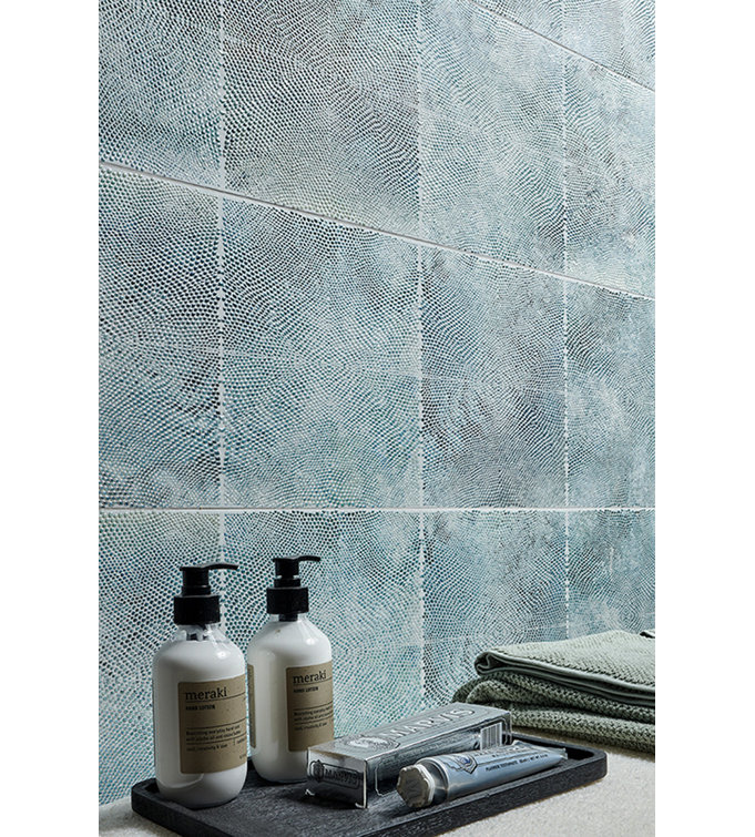 Large Blue and Green Ceramic Matte Wall and Floor Tile