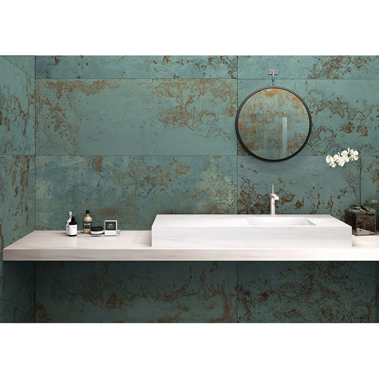 Viridian Green Matte Ceramic Rectangular Wall Tile