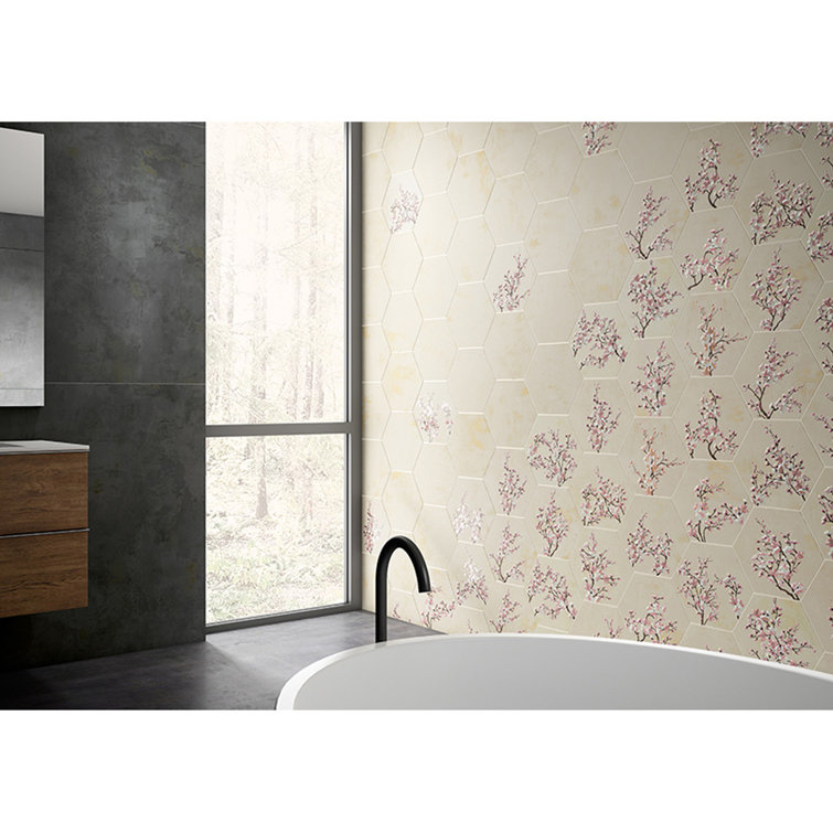 Aureate Large Format Beige Porcelain Hexagon Tile