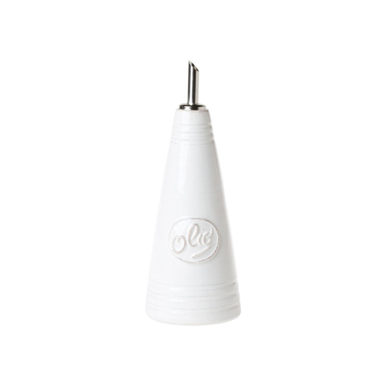 Lastra White Ceramic Olive Oil Bottle Dispenser
