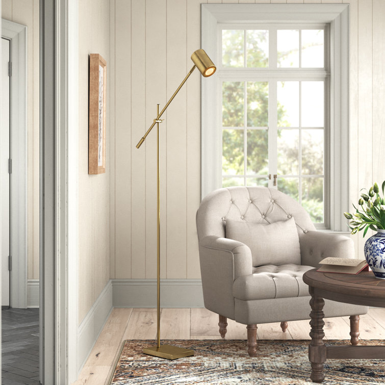 Inge 63'' Antique Brass Adjustable Metal Floor Lamp