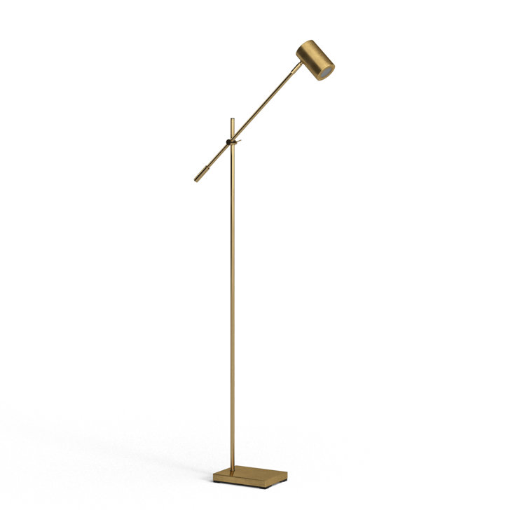 Inge 63'' Antique Brass Adjustable Metal Floor Lamp