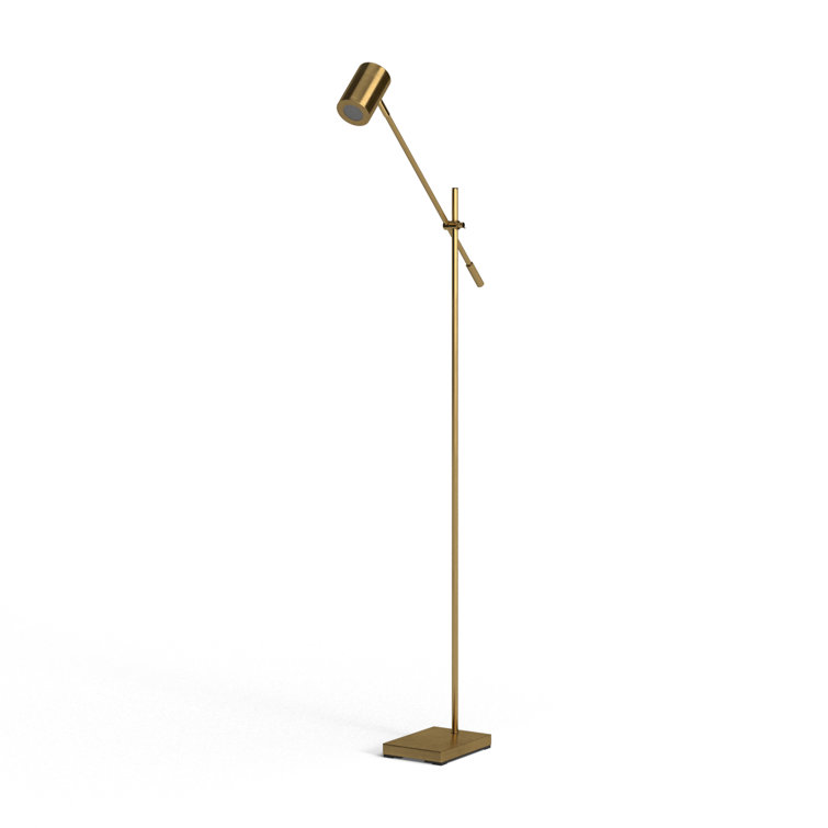 Inge 63'' Antique Brass Adjustable Metal Floor Lamp