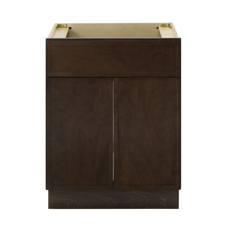 24" Brown Birch Plywood Freestanding Single Base Cabinet