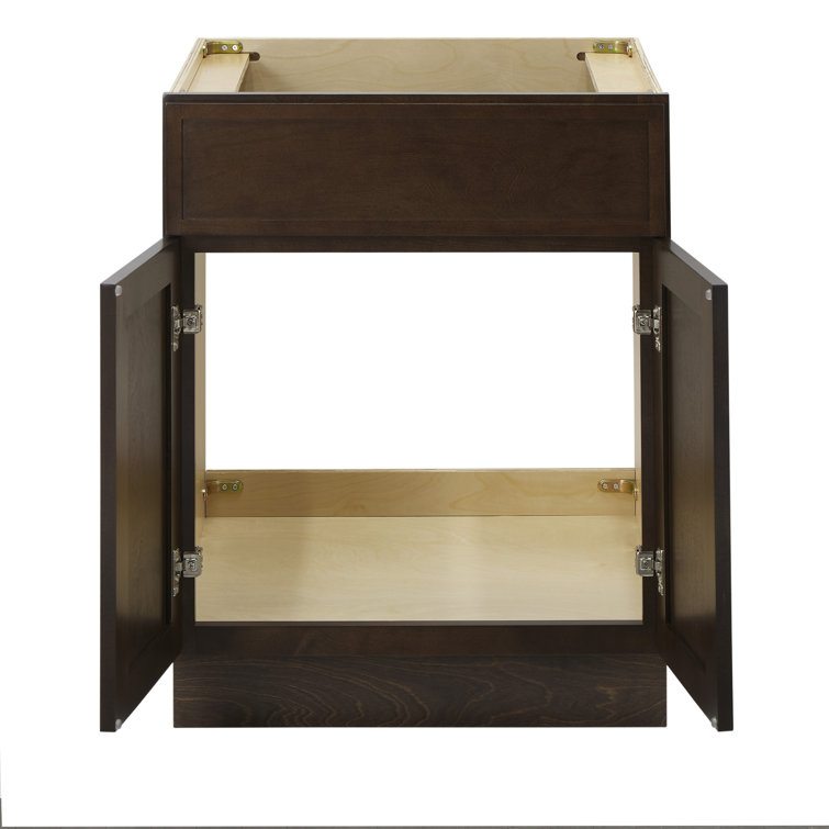 24" Brown Birch Plywood Freestanding Single Base Cabinet