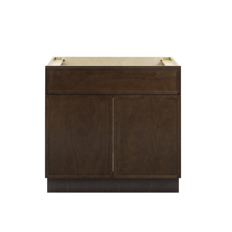 33" Brown Birch Plywood Freestanding Single Base Cabinet