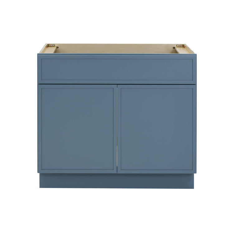 Sea Green Birch Plywood Freestanding Single Base Cabinet, 36"