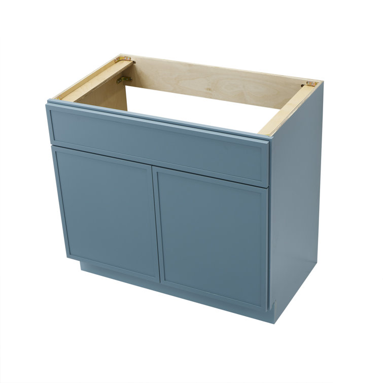 Sea Green Birch Plywood Freestanding Single Base Cabinet, 36"