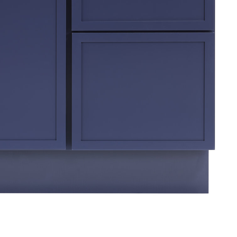 36" Blue Birch Plywood Freestanding Single Base Cabinet with Soft Close Door