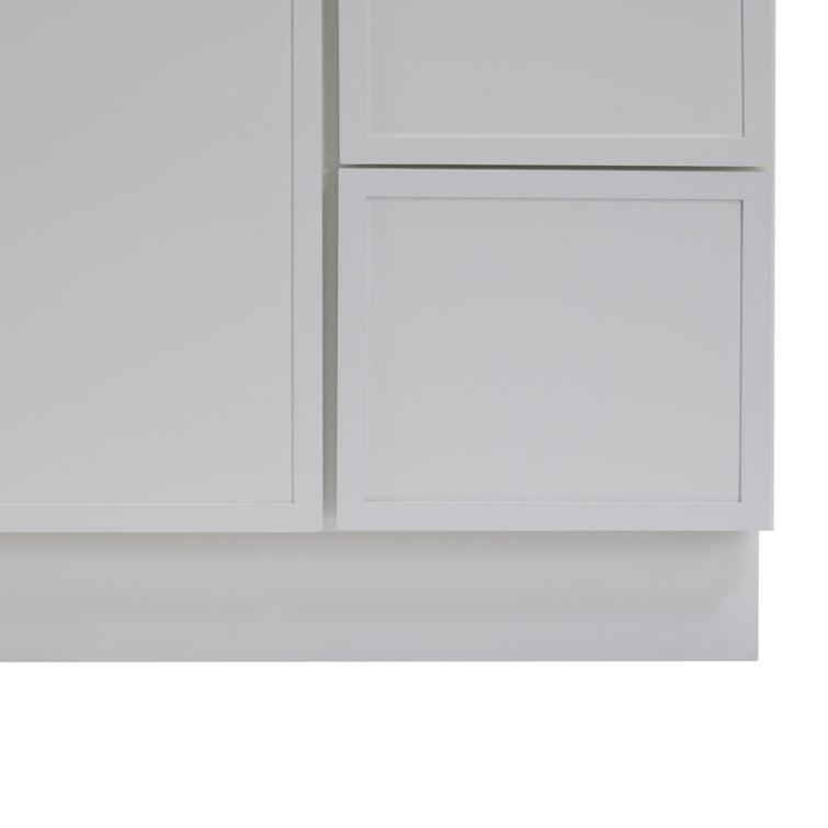 36" White Birch Plywood Freestanding Single Base Cabinet with Soft Close Door