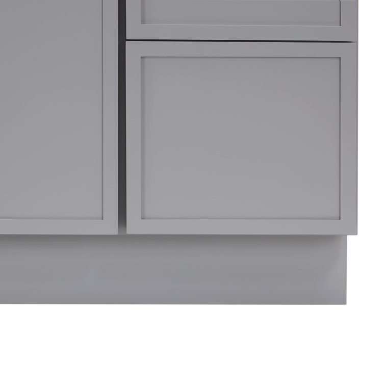 Gray Birch and Plywood Freestanding Single Bathroom Vanity