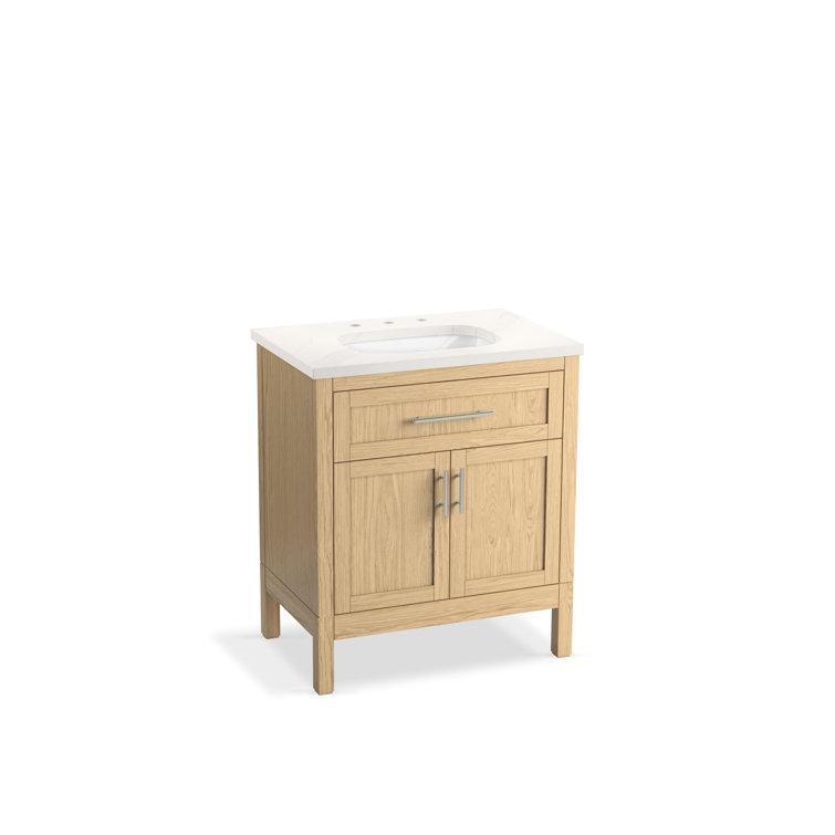 Hadron 30" Mahogany Bathroom Vanity with Quartz Top