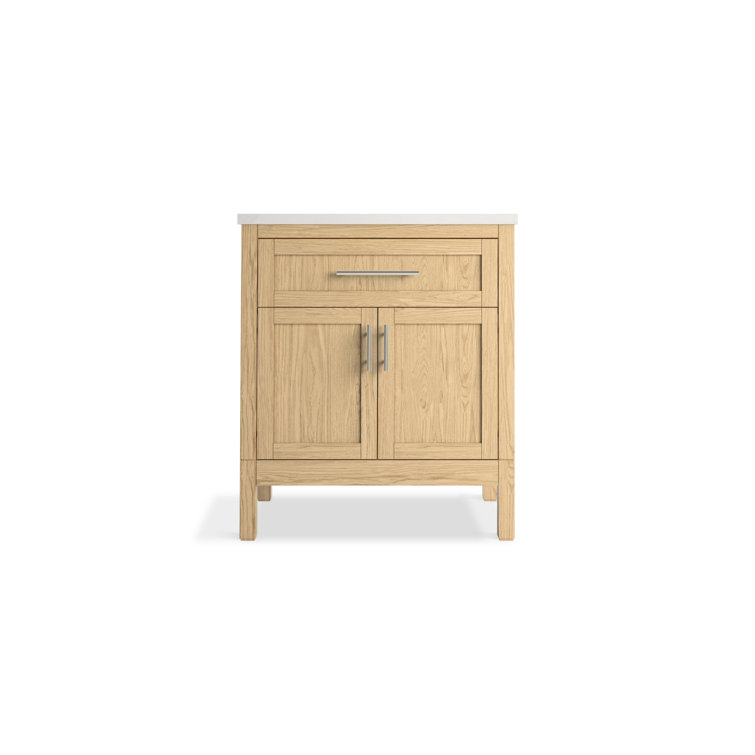 Hadron 30" Mahogany Bathroom Vanity with Quartz Top