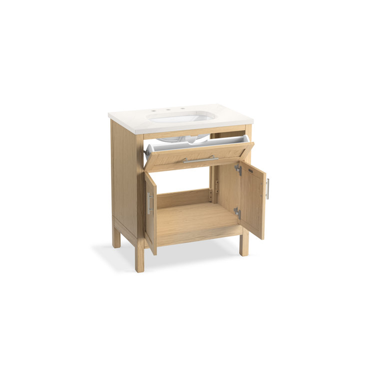Hadron 30" Mahogany Bathroom Vanity with Quartz Top