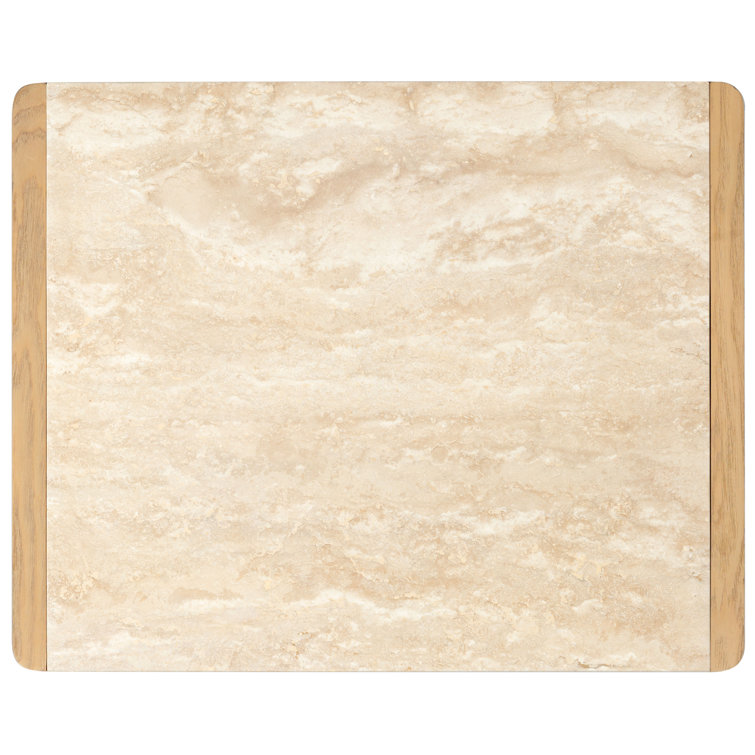 Granita Beige Stone Top 1-Drawer Nightstand