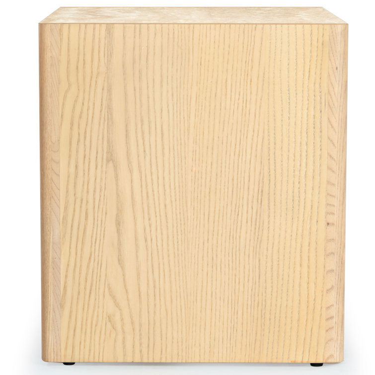 Granita Beige Stone Top 1-Drawer Nightstand