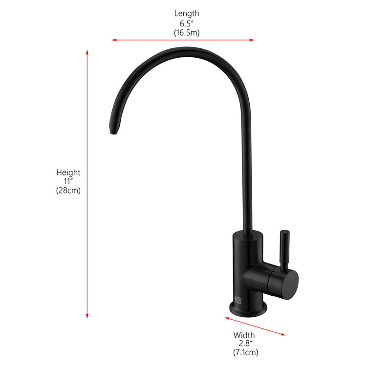 Matte Black Stainless Steel Gooseneck Kitchen Faucet