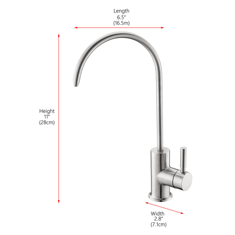 Brushed Nickel Single Handle Gooseneck Kitchen Faucet