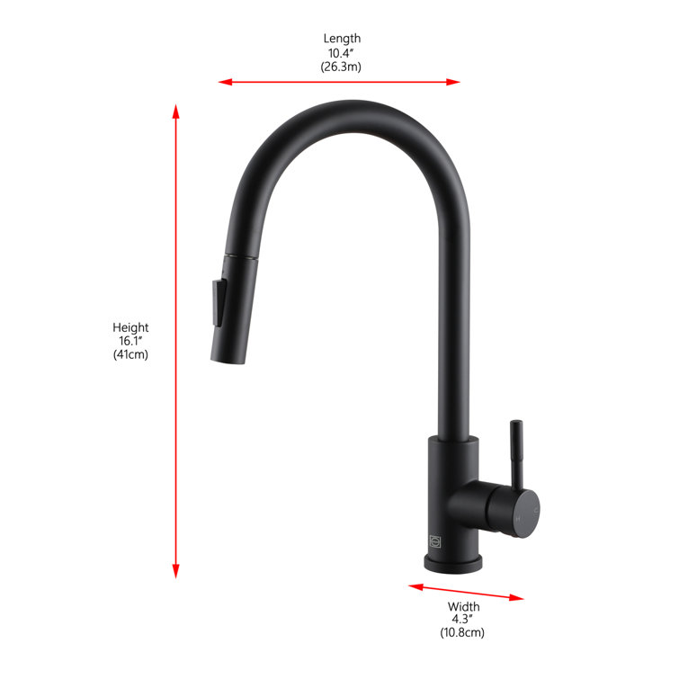Matte Black Stainless Steel Touch Sensor Gooseneck Kitchen Faucet