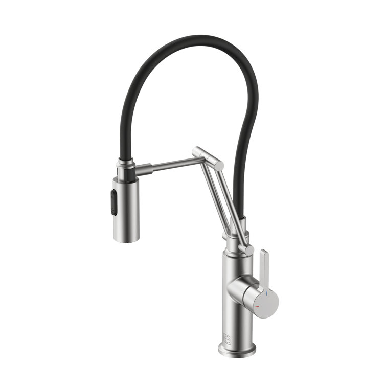 Brushed Nickel Single-Handle Pull-Down Spray Kitchen Faucet