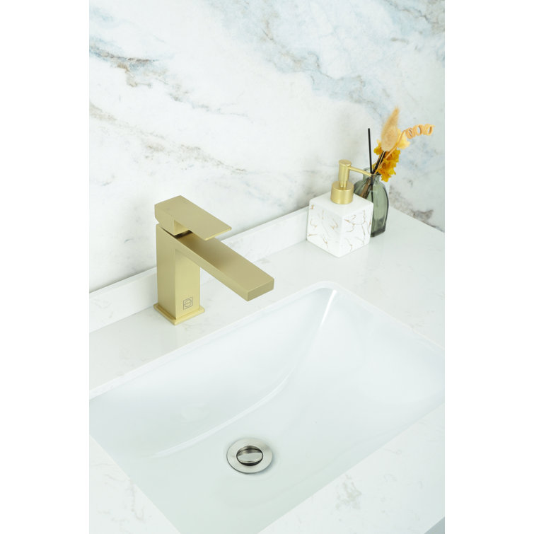 Jakob Brushed Gold Stainless Steel Single Handle Bathroom Faucet