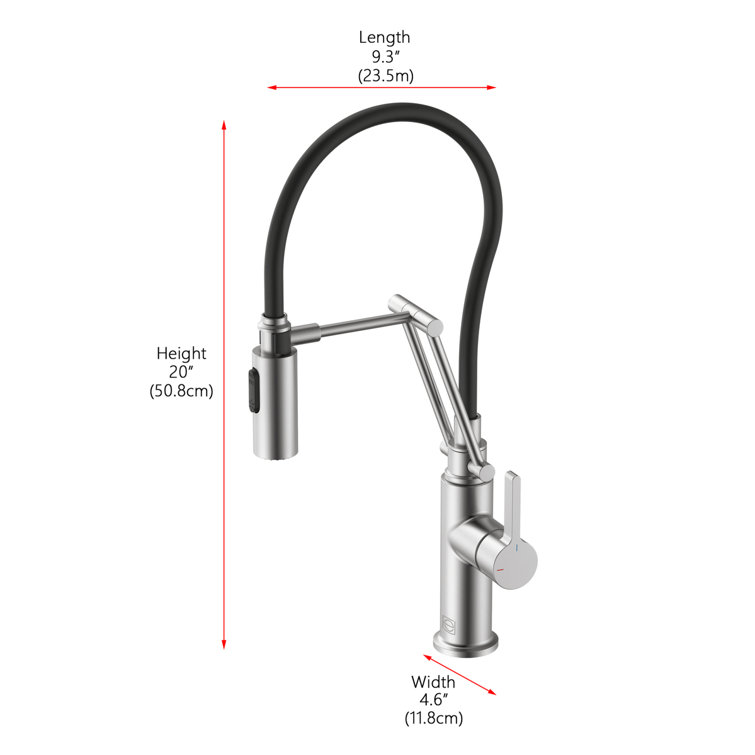 Brushed Nickel Single-Handle Pull-Down Spray Kitchen Faucet