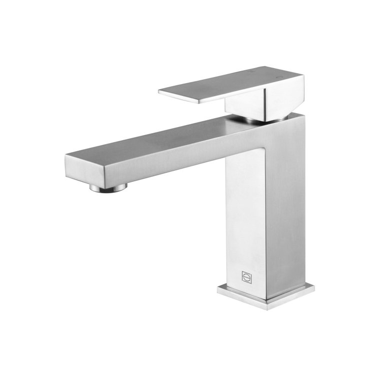 Brushed Nickel Single-Handle Bathroom Faucet with Ceramic Disc Valve