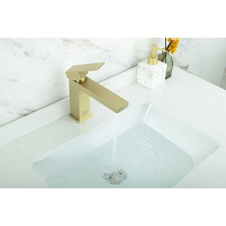 Jakob Brushed Gold Stainless Steel Single Handle Bathroom Faucet