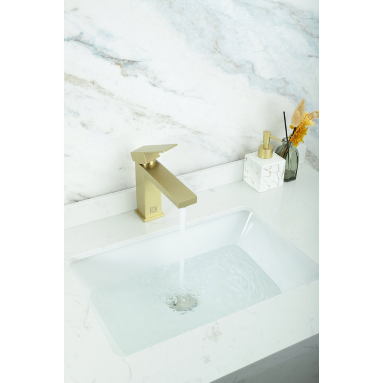 Jakob Brushed Gold Stainless Steel Single Handle Bathroom Faucet