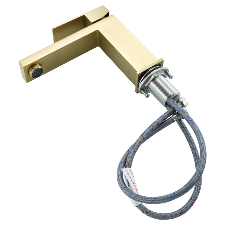 Jakob Brushed Gold Stainless Steel Single Handle Bathroom Faucet