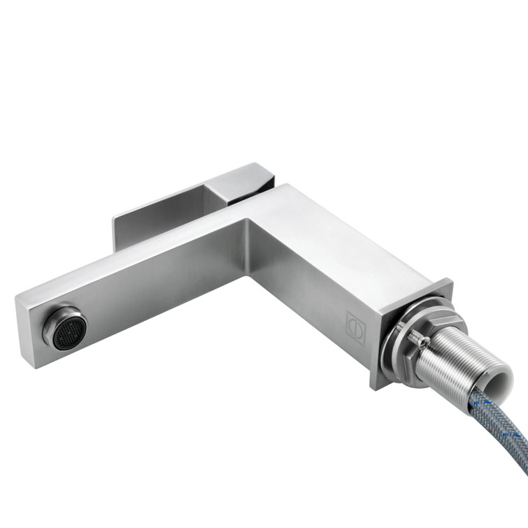 Brushed Nickel Single-Handle Bathroom Faucet with Ceramic Disc Valve