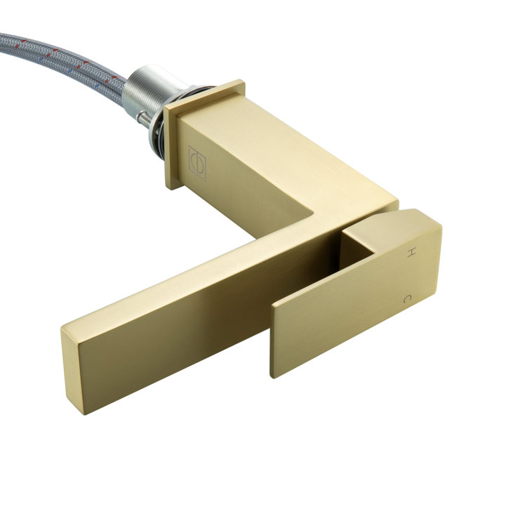 Jakob Brushed Gold Stainless Steel Single Handle Bathroom Faucet