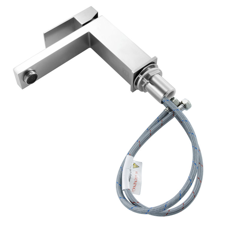 Brushed Nickel Single-Handle Bathroom Faucet with Ceramic Disc Valve