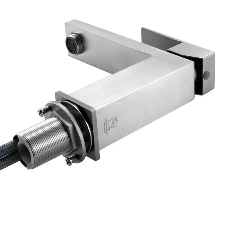 Brushed Nickel Single-Handle Bathroom Faucet with Ceramic Disc Valve