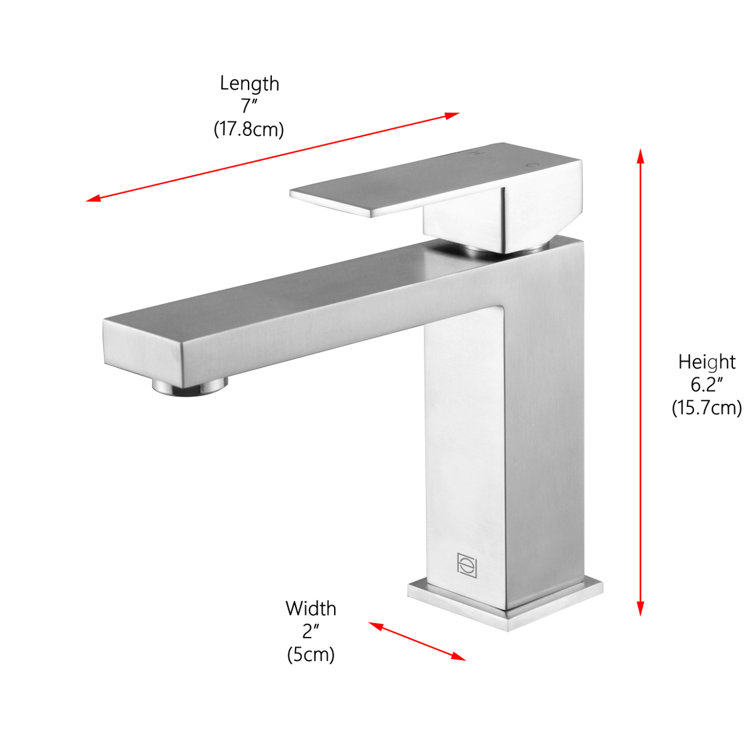 Brushed Nickel Single-Handle Bathroom Faucet with Ceramic Disc Valve
