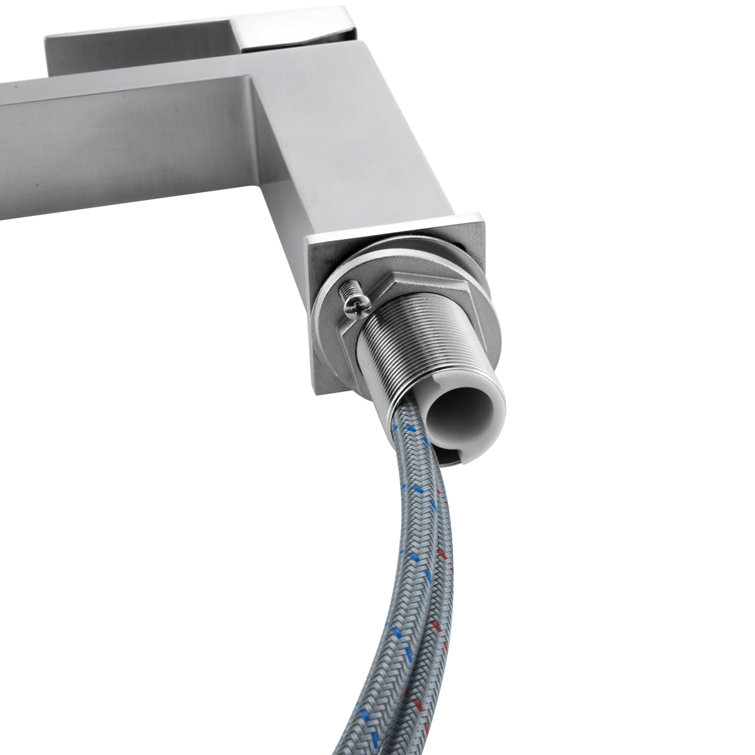 Brushed Nickel Single-Handle Bathroom Faucet with Ceramic Disc Valve