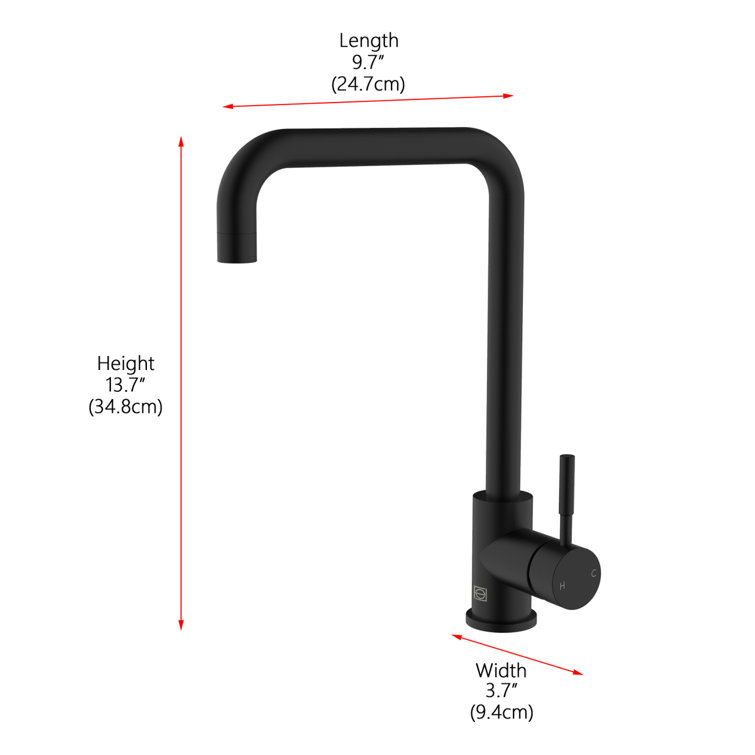 Matte Black Stainless Steel Gooseneck Kitchen Faucet with Pull-out Spray
