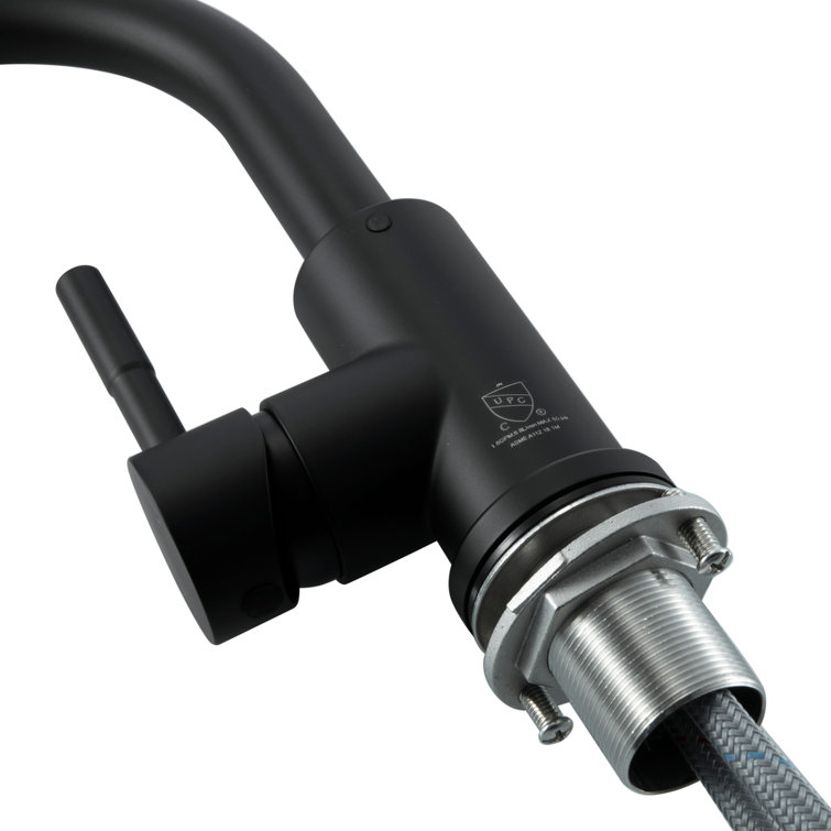 Matte Black Stainless Steel Single-Handle Bathroom Faucet