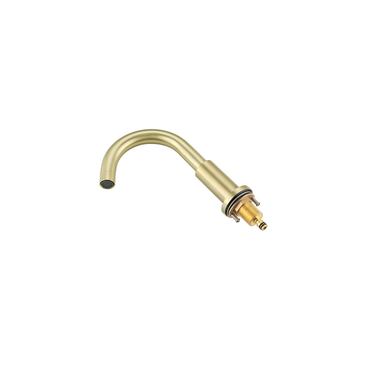 Brushed Gold Stainless Steel 2-Handle Widespread Bathroom Faucet