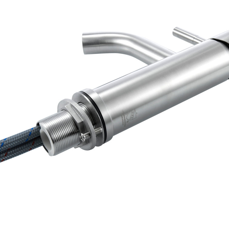 Brushed Nickel Single Hole Bathroom Sink Faucet