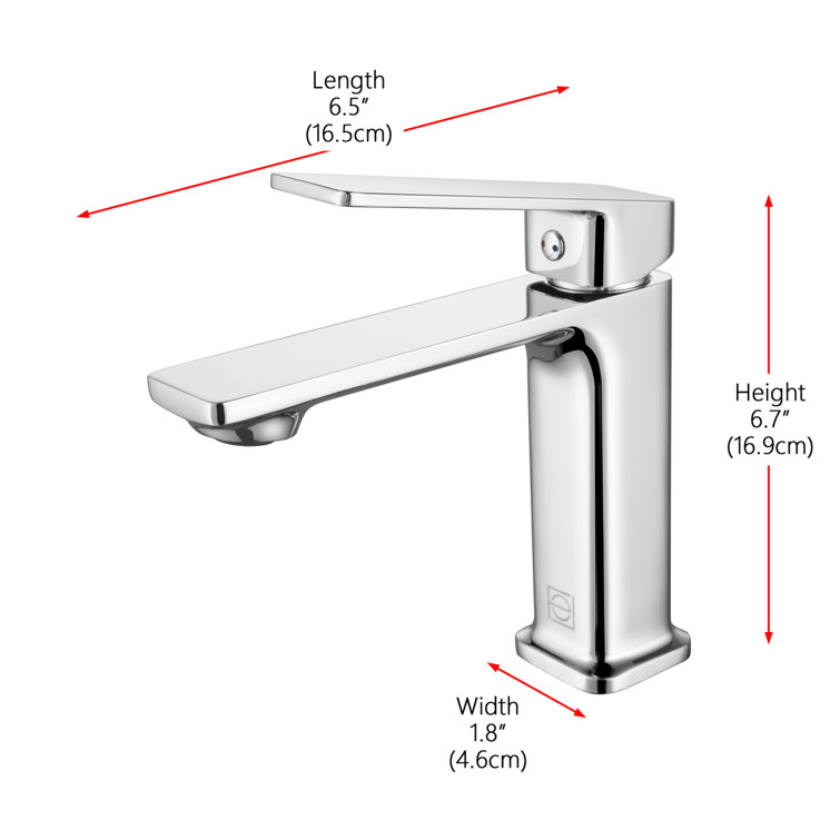 Lena Chrome Single-Handle Bathroom Faucet with Ceramic Valve
