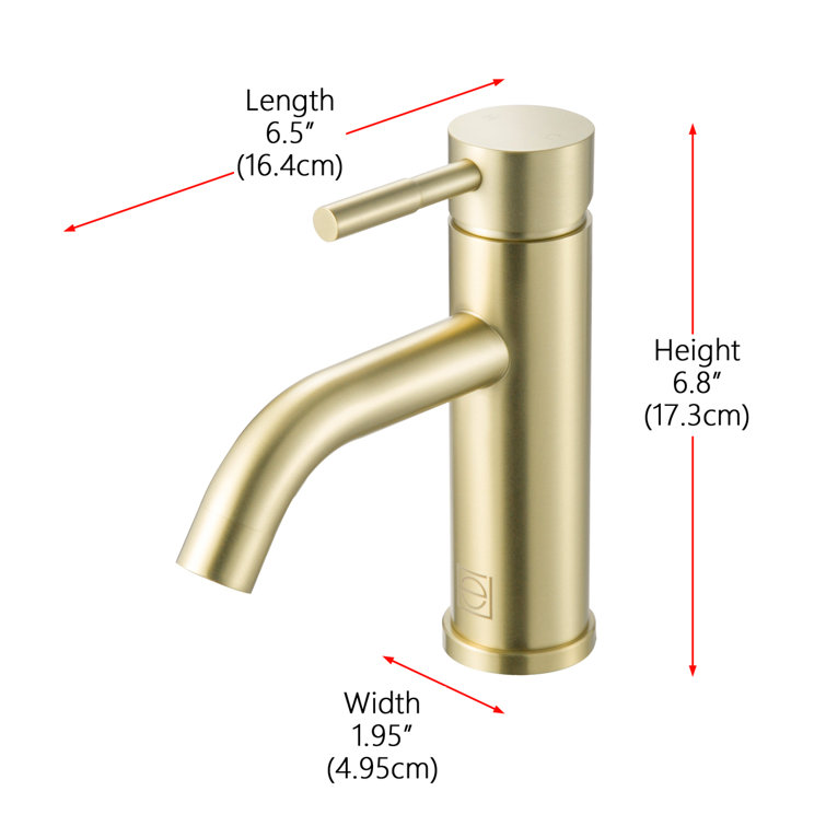 Brushed Gold Stainless Steel Single-Handle Bathroom Faucet