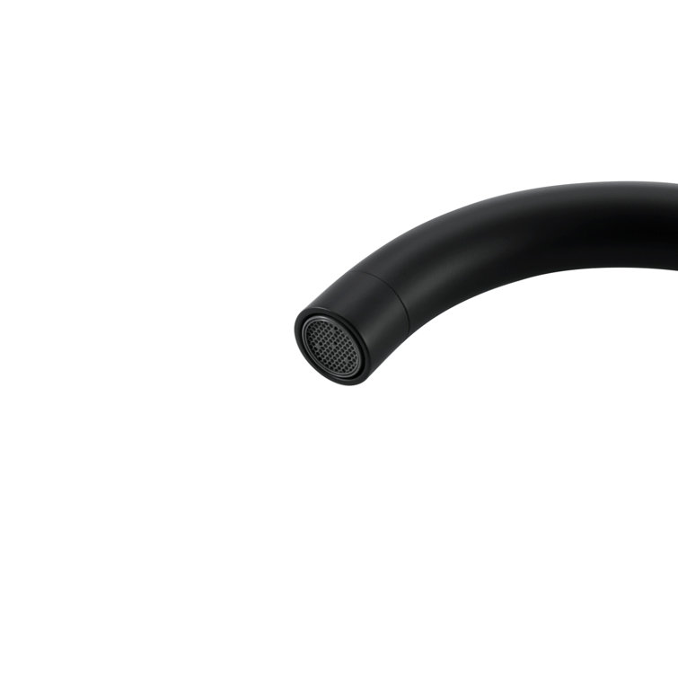 Matte Black Stainless Steel Single-Handle Bathroom Faucet