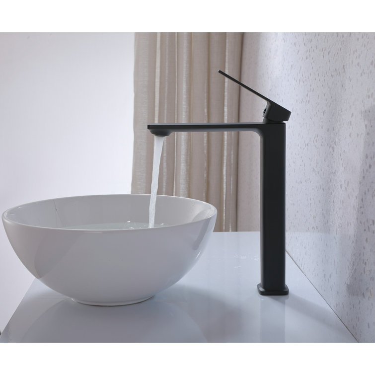 Matte Black Single-Handle Vessel Sink Bathroom Faucet