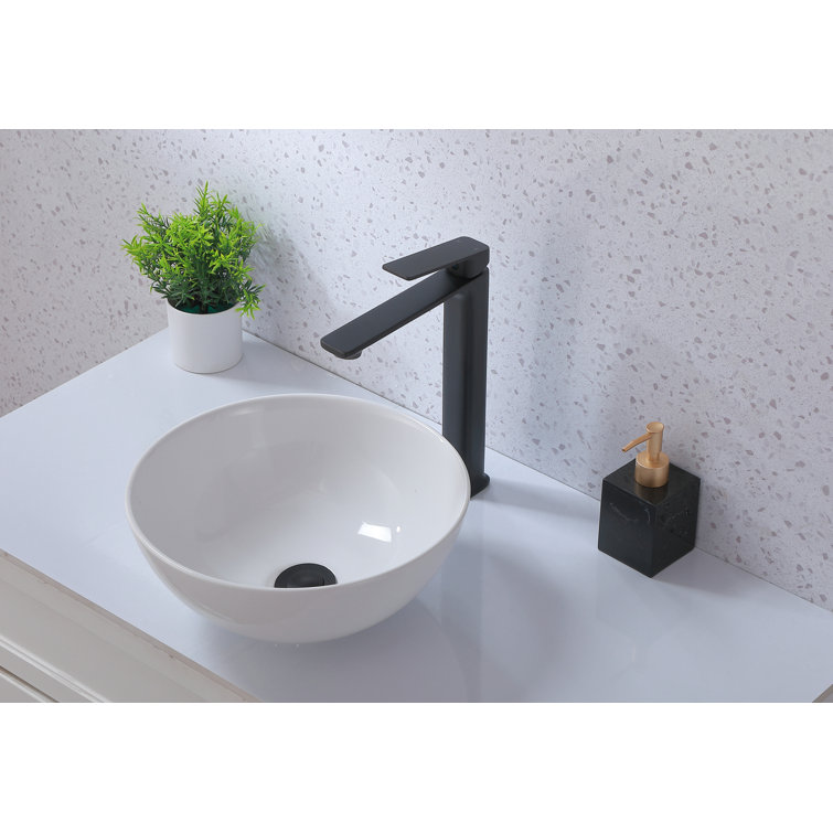 Matte Black Single-Handle Vessel Sink Bathroom Faucet