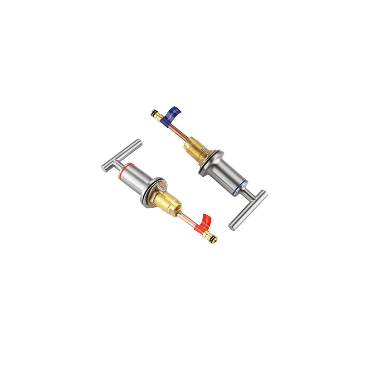 Brushed Nickel Double Handle Corrosion Resistant Bathroom Faucet
