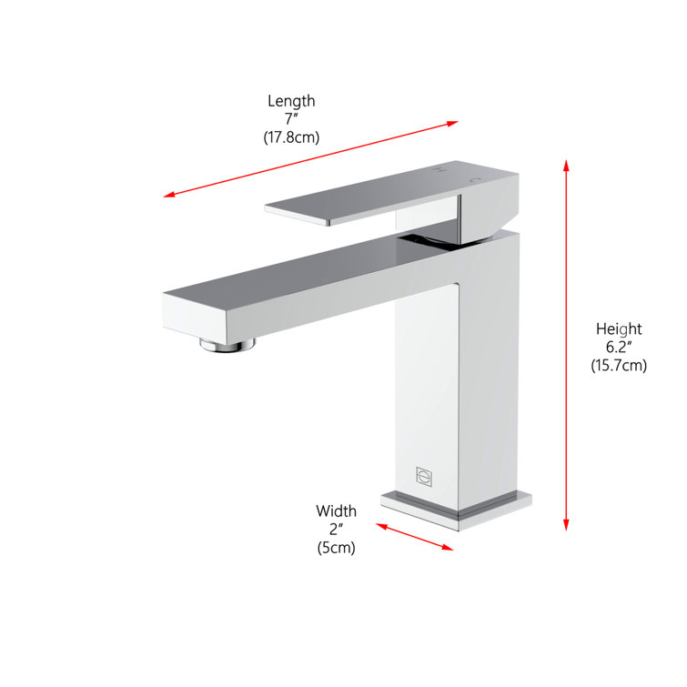 Jakob Chrome Single-Hole Single-Handle Bathroom Faucet